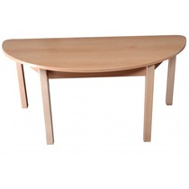 Halbrunder Tisch mit einem Durchmesser von 120 x 60 cm für Kindergärten